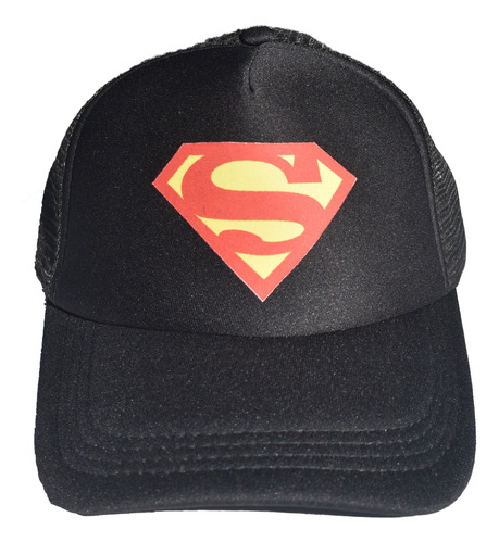 Gorra Trucker Superman Negra Ajustable