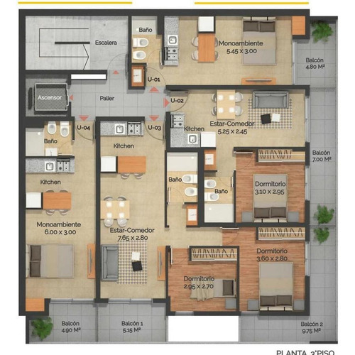 Imagen 5 de 6 de Venta Departamento 2 Dormitorios - Barrio Pichincha, Rosario