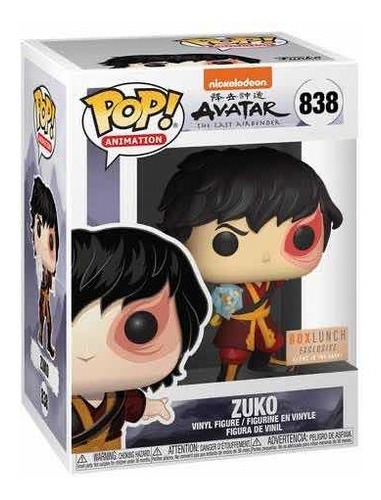 Funko Pop Zuko Glow Boxlunch Exclusive 838 Avatar