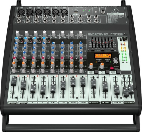 Consola Potenciada Behringer Pmp500 12 Ch Mixer 500w 18c