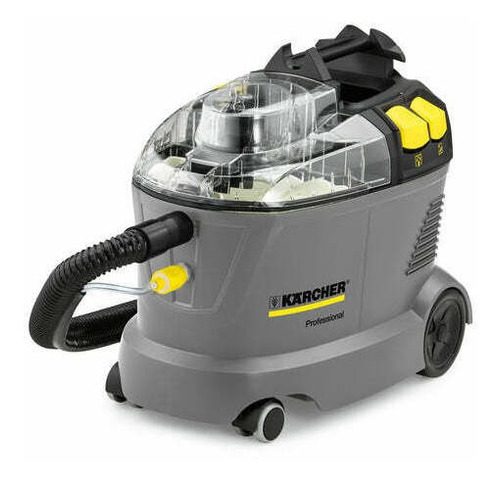 Imagen 2 de 4 de Lava aspiradora industrial De tacho Kärcher Professional Puzzi 8/1 C 8L gris, negra y amarilla 220V-240V 50Hz/60Hz