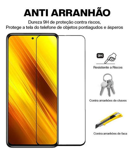 Pelicula De Vidro 3d Poco X3 X3 Pro X3 Nfc Cobre Toda Tela