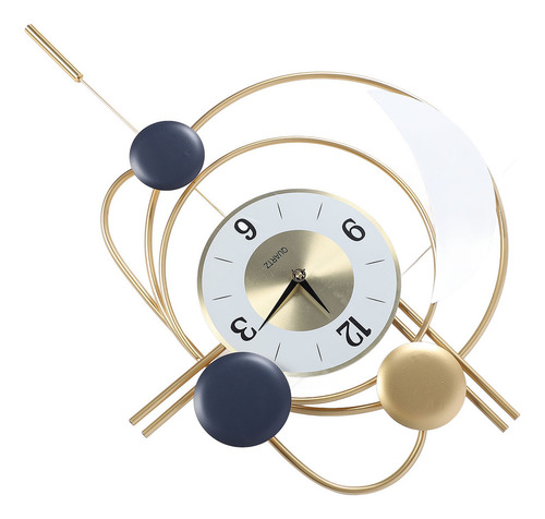 Z Relógio De Parede Decorativo Moderno Com Pêndulo Dourado