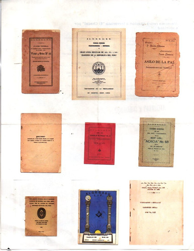 Masoneria Lote Libros Varios Virtud Y Orden N°22 Carupano 