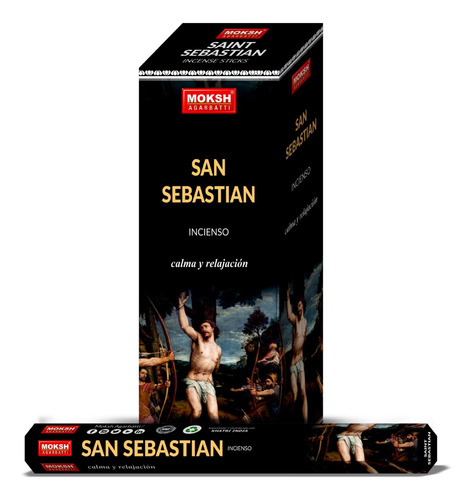 San Sebastian Moksh Incienso Caja De 6 Hexagonal