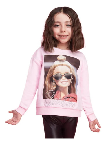 Sudadera Estampado De Barbie Para Niña Modelo Ba11