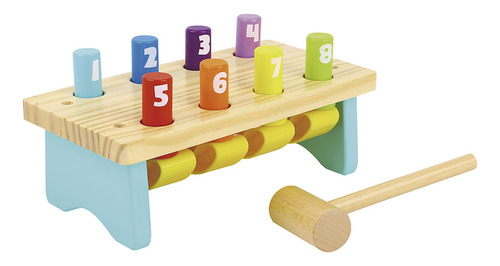 Tooky Toy Juego Didactico De Madera Banco Para Golpear