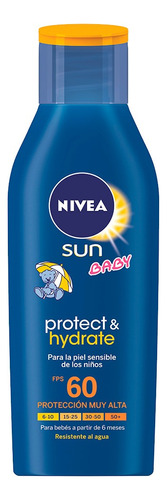 Protector solar  Nivea  Sun Baby Protect & Hydrate 60FPS  en loción 200mL