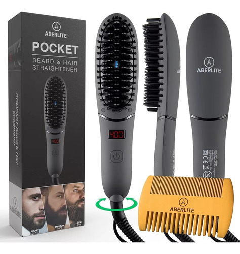 Cepillo Térmico Para Alisar La Barba, Plancha Para Hombre