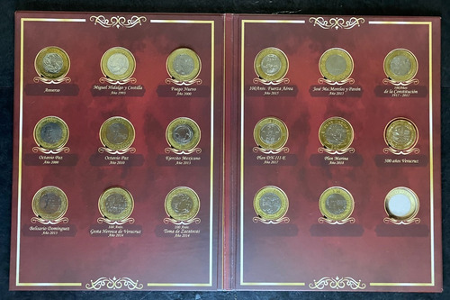 Colección Monedas 20 Pesos Conmemorativas Album Completo C17