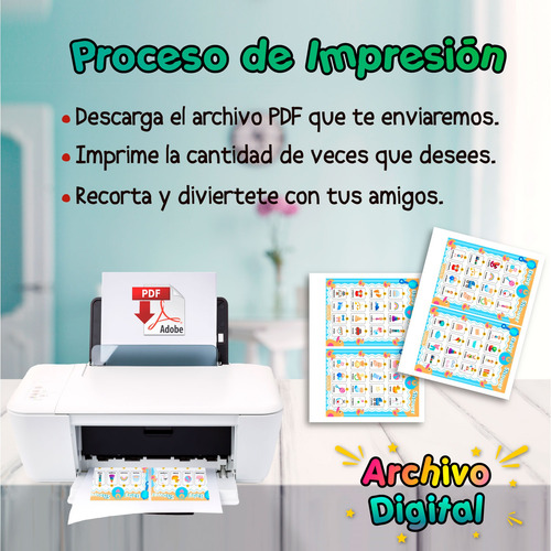 Lotería Baby Shower Niño Patitos 80 Tablas Imprimibles Pdf