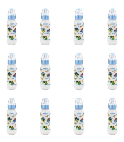 Imagem 1 de 1 de Kuka 1541 Mamadeira Natural Color Azul 250ml (kit C/12)