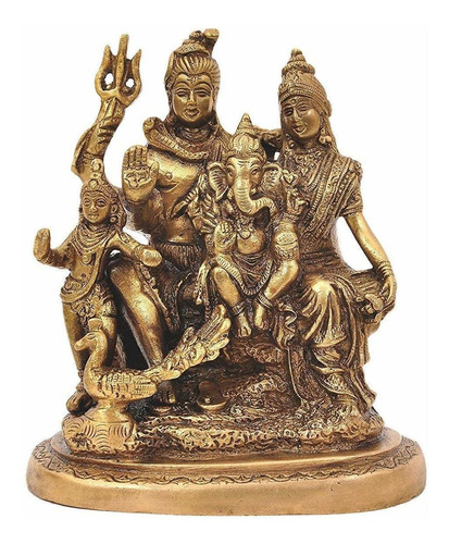 Estatua Laton Diseño Jehova Shiva Parvati Ganesha Shiv Idol