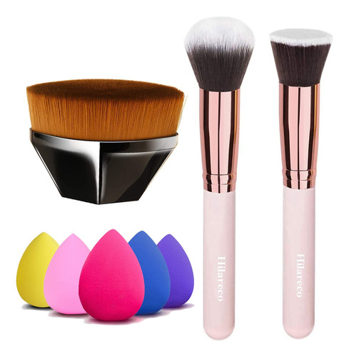 Paquete De 3 Brochas De Maquillaje Magicas Para Base De Maqu