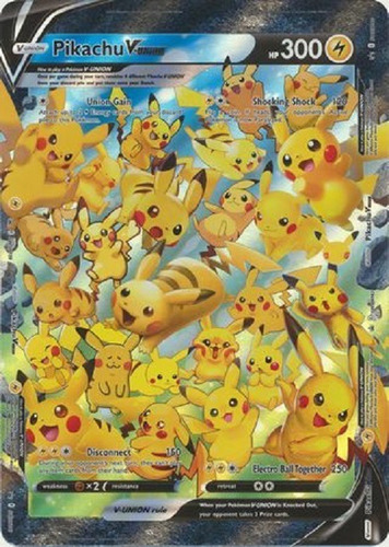 Pokemon Tcg - S & S - Pikachu V-union Jumbo Oversized Promo