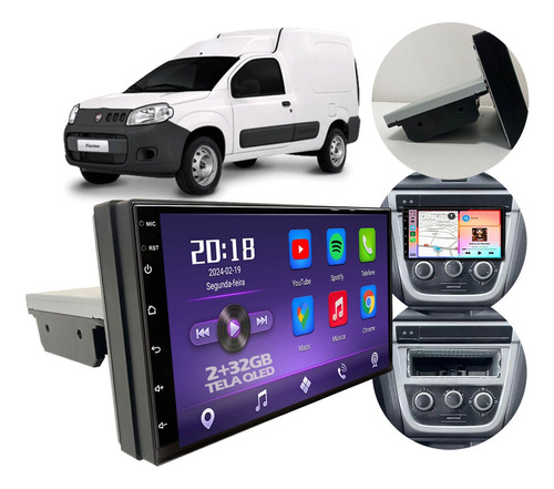 Multimidia Qled 7p Encaixe Radio Bluetooth Carplay Android Cor Fiorino 1998 1999 2000 2001 2002 2003 2004 2005 2006 2007 2008 2009 2010 2011 2012 2013 2014 2015 2016 2017 2018 2019