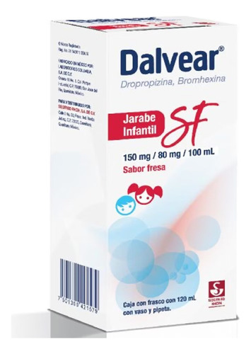 Dalvear Jarabe Infantil Sabor Fresa, 1 Frasco 120 Ml + Vaso Dosificador