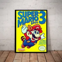 Comprar Quadro Decorativo Retro Nerd Geek Super Mario Bros 3 42x29cm