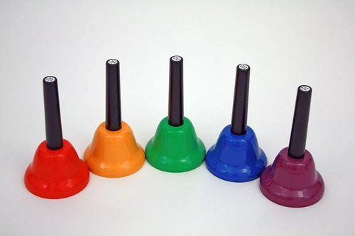 Handbells Set Cromático Campanas 5 Pzs Notes Chroma Cnhb-c