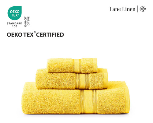 Juego De Toallas Lane Linen Luxury Bath, 18 Unidades, 100% A