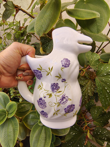 Jarra Pinguino Cerámica Decorada , 1 Litro,500cc Y 250cc Blanco
