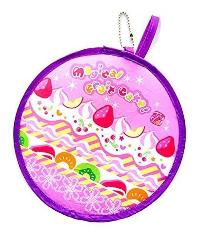 Imagen 4 de 4 de Mxy Foldable Fan Summer Handheld Round Folding Fan Cute Cand