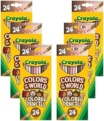 Lápices Crayola Colores Colors Of The World X24u Pack X6