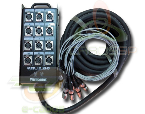 Multicabo Completo Com Medusa 12 Canais Xlr Com 20 Metros