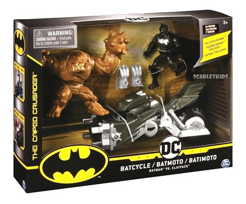 Batimoto Batman Vs Claycafe Dc Articulado Original Scarlet