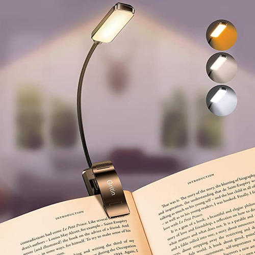 Luz Led Recargable Para Libros, 3 Temperaturas 12hs