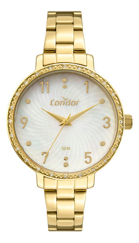 Relógio Condor Feminino Elegante Dourado - Co2036mxb/4b