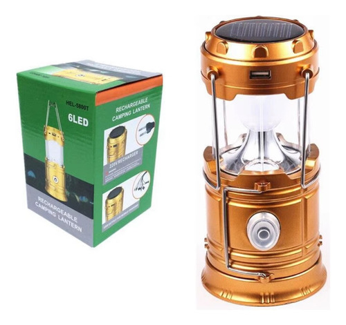 Linterna Led Solar Recargable Usb Lampara Bateria Externa