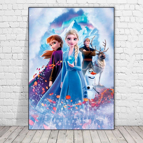 Cuadro Decorativo Frozen Elsa Anna Olaf Habitación Niña