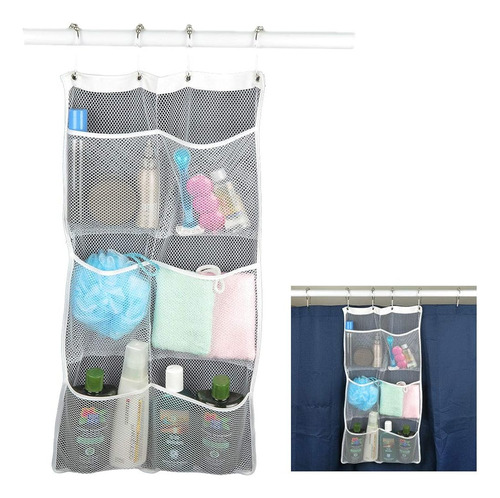 Evelots 2 Pack Carrito De Ducha/organizador-malla-6 Bolsillo