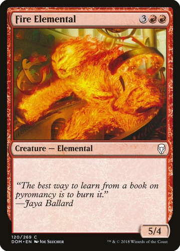 Cartas Magic Fire Elemental Dominaria Mtg Bsas