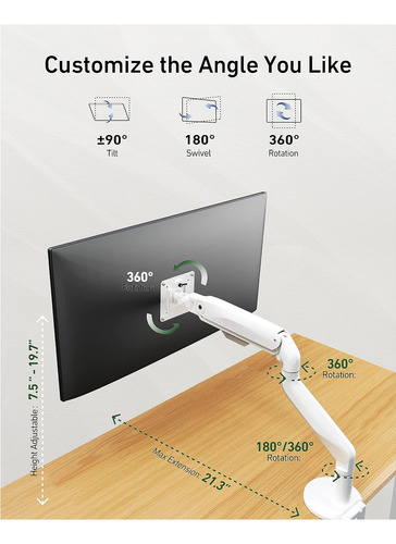 Soporte De Monitor Único Monitores Anchos De 17 49 Pul...