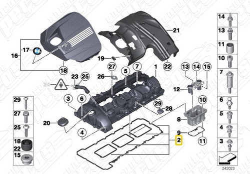 Junta Tampa Tuchos Bmw F07 535i Gran Turismo 2009-2017