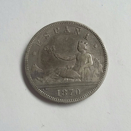Moneda De 2 Pesetas Año 1870