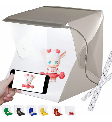 Caja De Luz Para Fotografía Chica De Botones 6 Colores