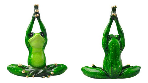 2 Uds Figurita De Rana Miniaturas Estatua De Rana De