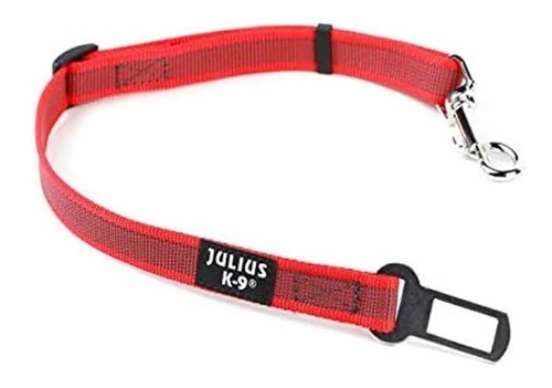 Cinturón De Seguridad Julius K9. Perro Nylon Engomado Rojo