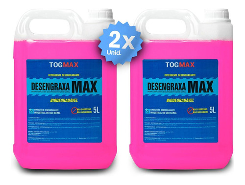 Desengraxante Togmax Desengraxa Max 10 Lt Kit 2x5 Lt