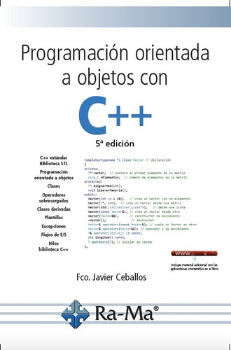 Libro: Programación Orientada A Objetos Con C++. 5ª Edición.