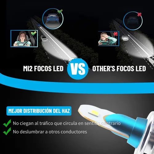 Kit De Faros Led Auto 16000lm 120w Para Dodge Csp Chips