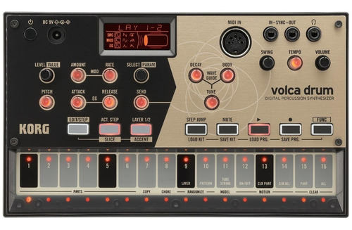 Sintetizador Analógico Digital Percussion Korg Volca Drum