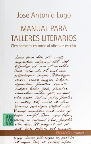 Manual Para Talleres Literarios. Antonio Lugo José 