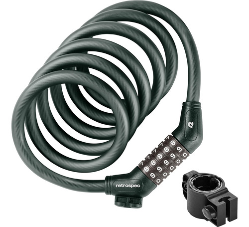 Grizzly Plus Cable Bike Combination Lock Combo, Heavy Duty A