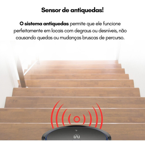 Robô aspirador e passa pano Multilaser Hydra preto 110V/220V