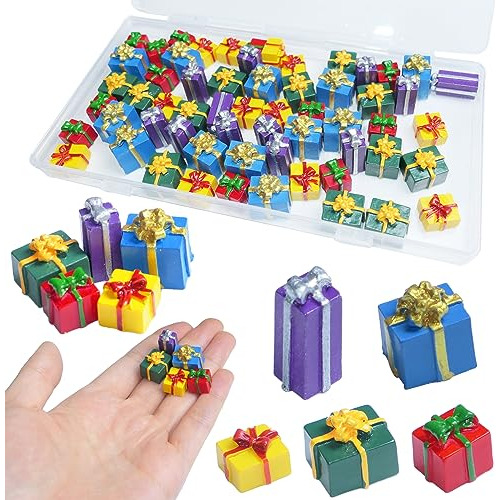 Cajas De Regalo Miniatura De Navidad - 60 Piezas - Ador...