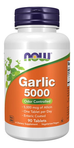 Now Foods, Garlic 5000, 90 comprimidos